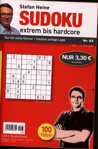 Sudoku extrem bis hardcore 63/2024