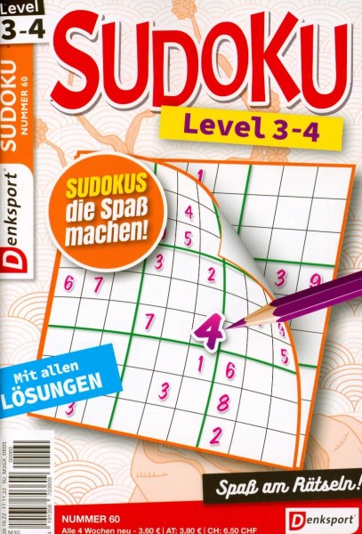 Denksport Sudoku Level 3-4 60/2022