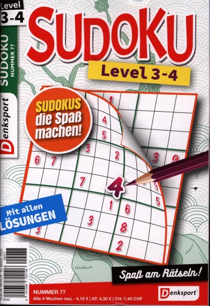 Denksport Sudoku Level 3-4 77/2024