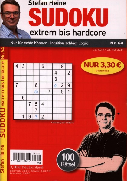 Sudoku extrem bis hardcore 64/2024