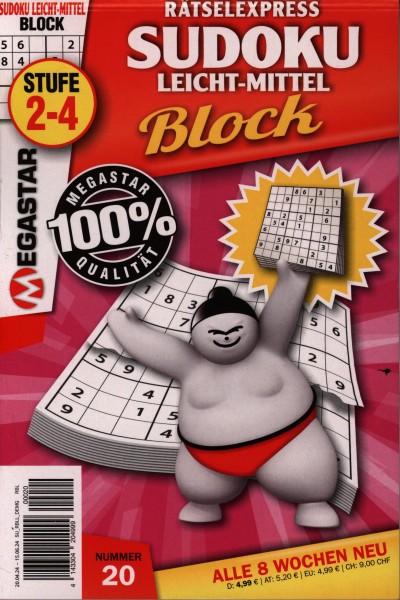 Sudoku Block leicht-mitt. 20/2024