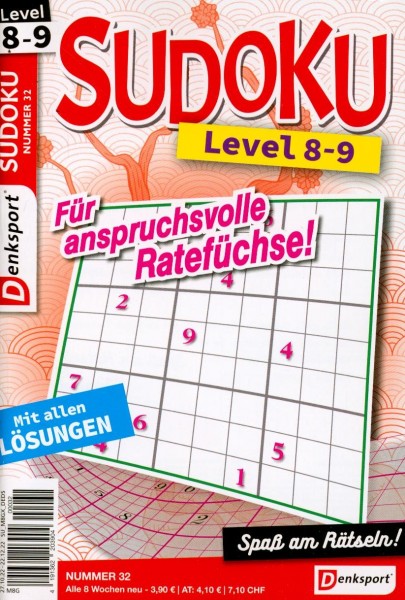 Denksport Sudoku Level 8-9 32/2022