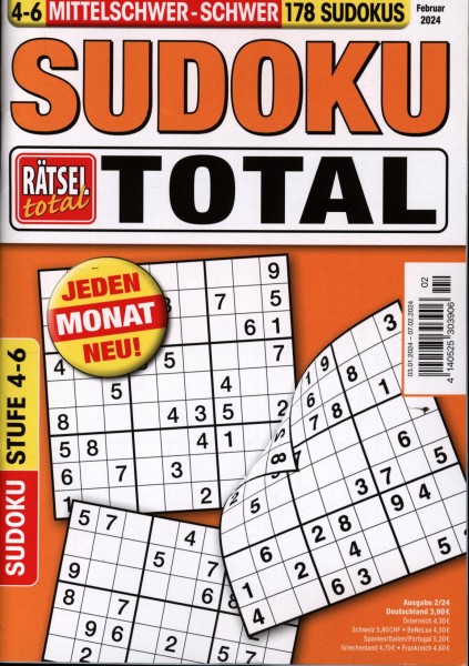 Rätsel tot.SudokuTotal4-6 2/2024