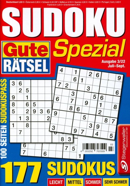 Gute Rätsel Spezial Sudoku 3/2022