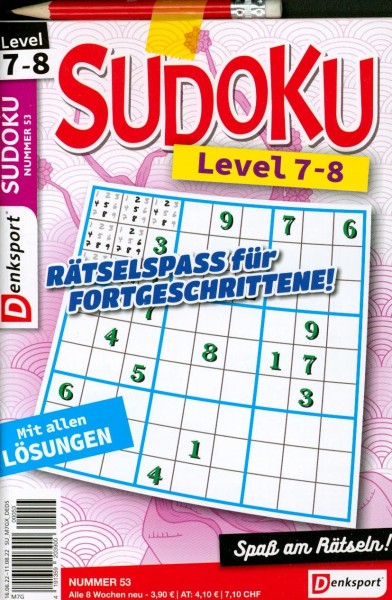 Denksport Sudoku Level 7-8 53/2022