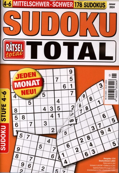 Rätsel tot.SudokuTotal4-6 1/2024