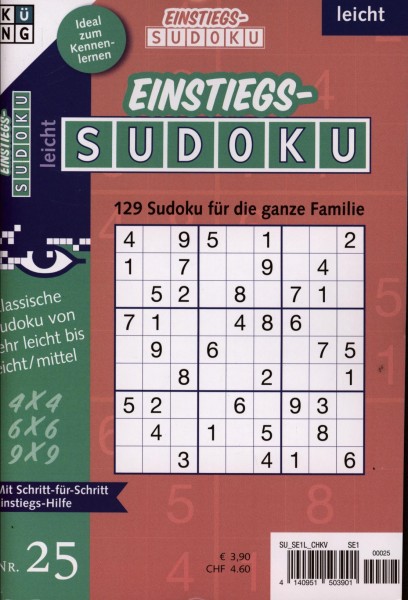 Einstiegs Sudoku 25/2024
