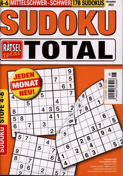 Rätsel tot.SudokuTotal4-6 6/2023