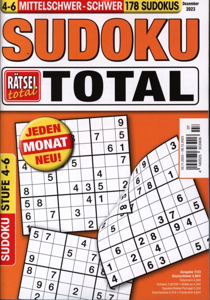 Rätsel tot.SudokuTotal4-6 7/2023