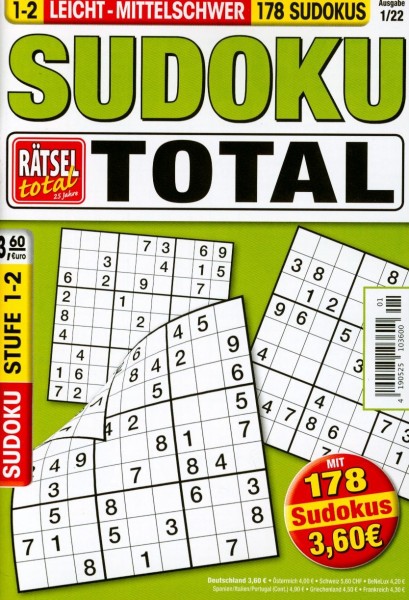 Rätsel tot.SudokuTotal1-2 1/2022