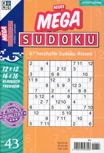 Neues Mega Sudoku 43/2022