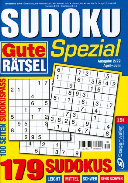 Gute Rätsel Spezial Sudoku 2/2022