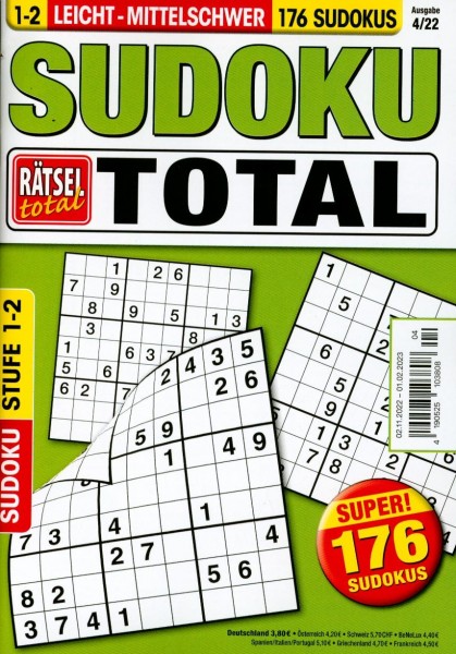 Rätsel tot.SudokuTotal1-2 4/2022