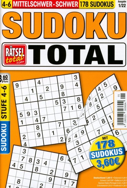 Rätsel tot.SudokuTotal2-4 1/2022