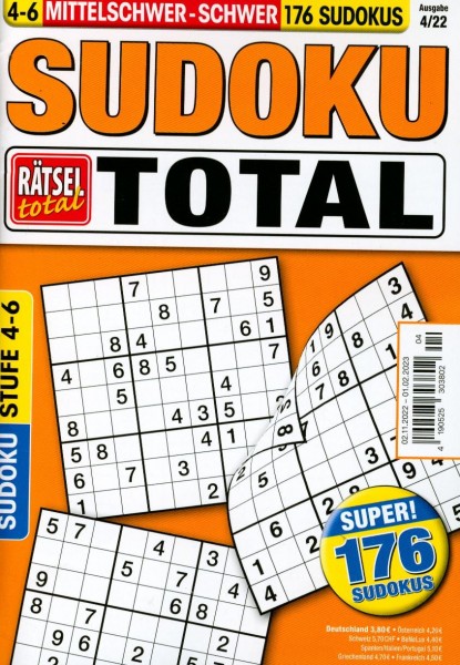 Rätsel tot.SudokuTotal4-6 4/2022