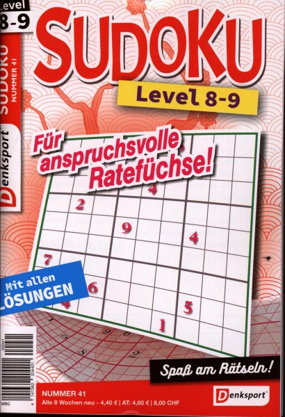 Denksport Sudoku Level 8-9 41/2024