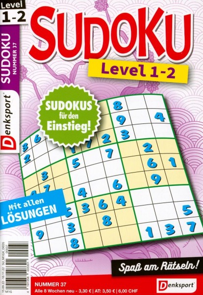 Denksport Sudoku Level 1-2 37/2022