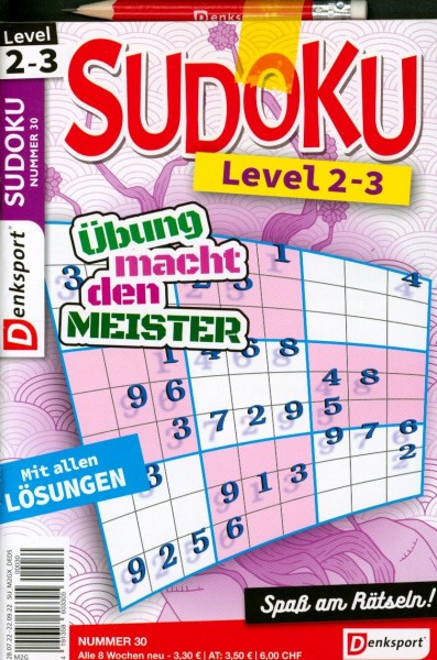 Denksport Sudoku Level 2-3 30/2022