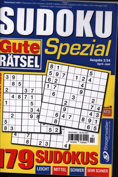 Gute Rätsel Spezial Sudoku 2/2024