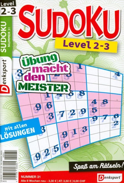Denksport Sudoku Level 2-3 31/2022