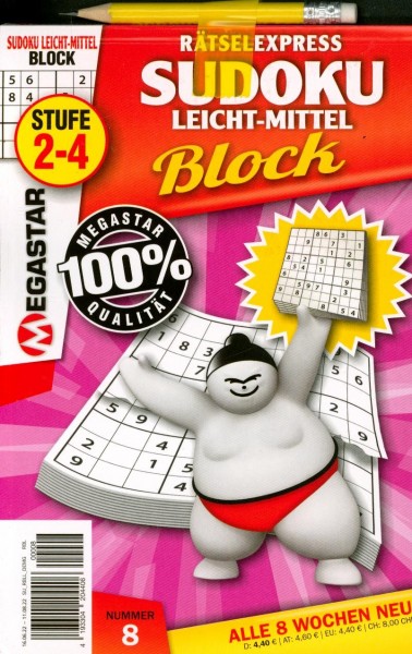 Sudoku Block leicht-mitt. 8/2022