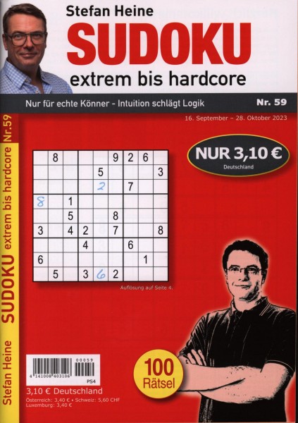 Sudoku extrem bis hardcore 59/2023