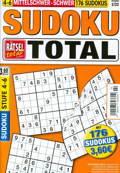 Rätsel tot.SudokuTotal4-6 2/2022