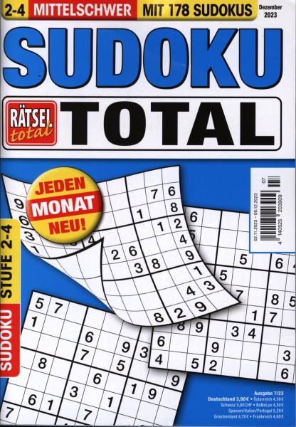 Rätsel tot.SudokuTotal2-4 7/2023