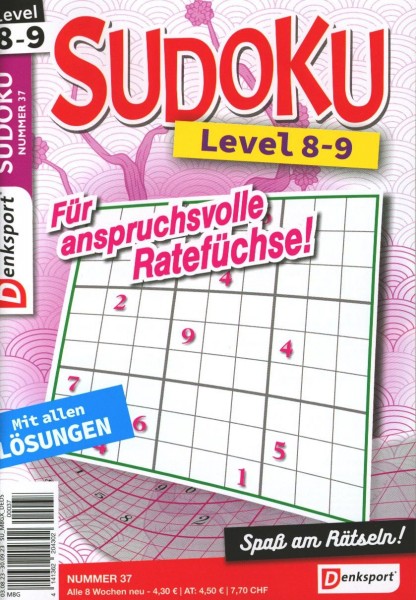Denksport Sudoku Level 8-9 37/2023