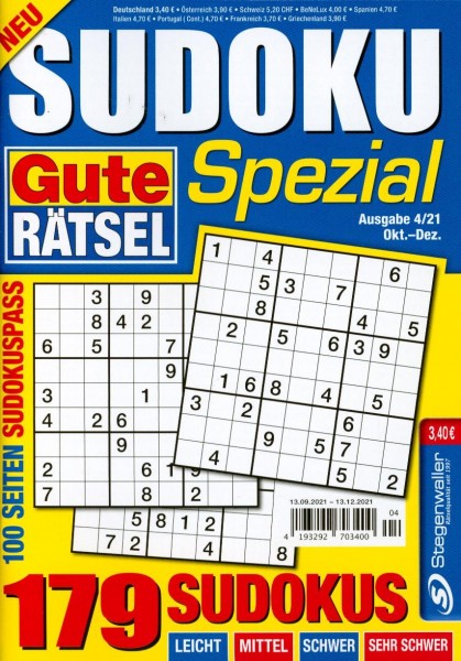 Gute Rätsel Spezial Sudoku 4/2021