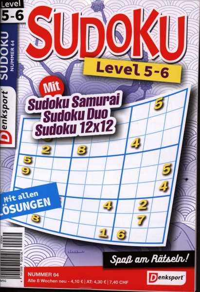 Denksport Sudoku Level 5-6 64/2024