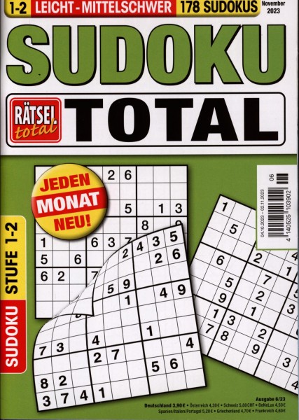 Rätsel tot.SudokuTotal1-2 6/2023