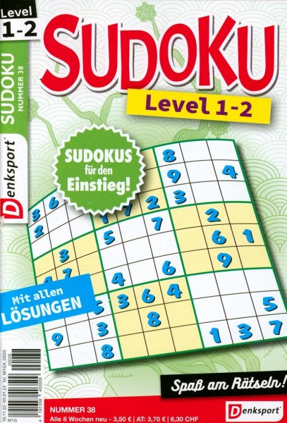 Denksport Sudoku Level 1-2 38/2022