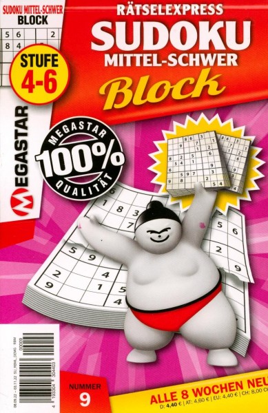 Sudoku Block mittel-schw. 9/2022