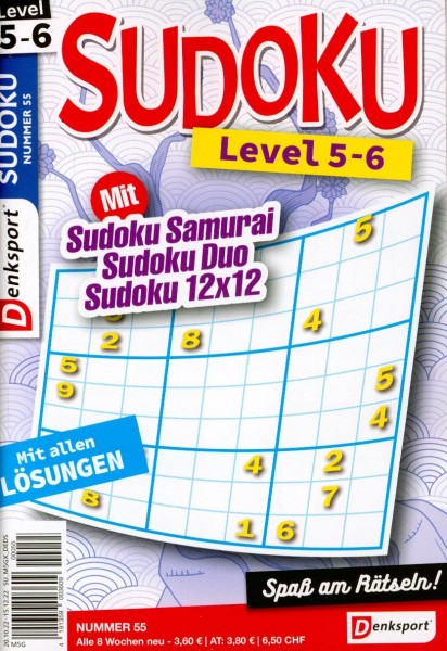 Denksport Sudoku Level 5-6 55/2022