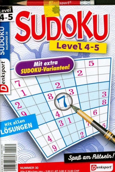 Denksport Sudoku Level 4-5 30/2022