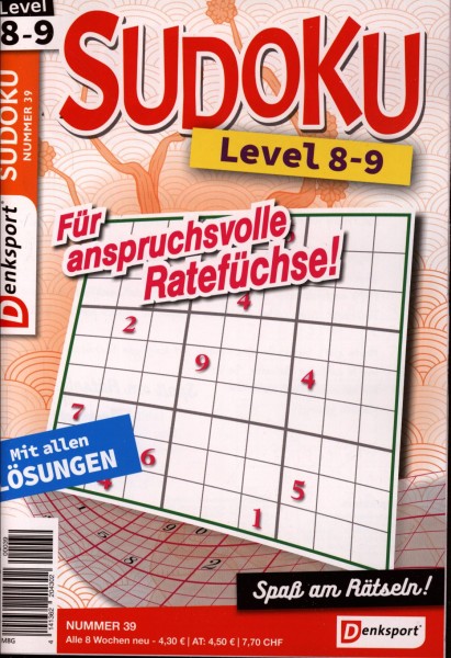 Denksport Sudoku Level 8-9 39/2023